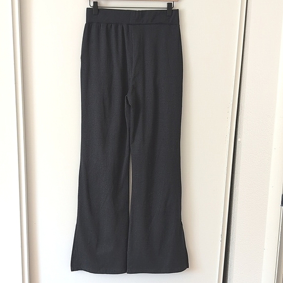 Ebb & Flow Womens Medium Flared Pull On Pants Gray Yoga Athleisure Activewear - Picture 5 of 7